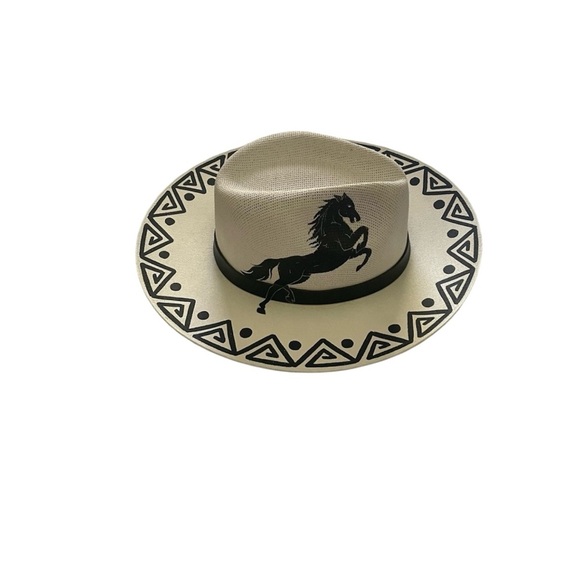 Handmade Decorated
Straw Cowboy Hat Sz L - Picture 3 of 4